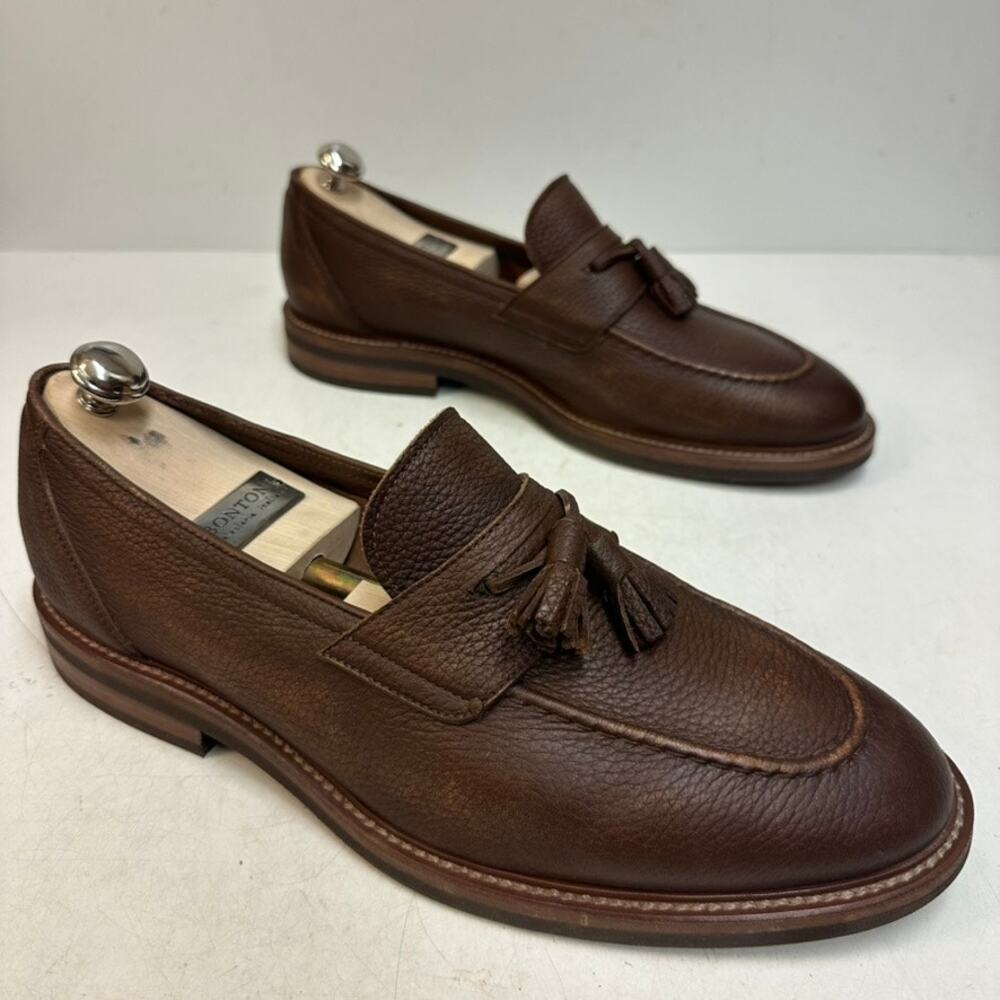 WORN TWICE Brunello Cucinelli Deerskin Tassel Loafer Tobacco Italy EU 45 US 12 - Picture 4 of 11
